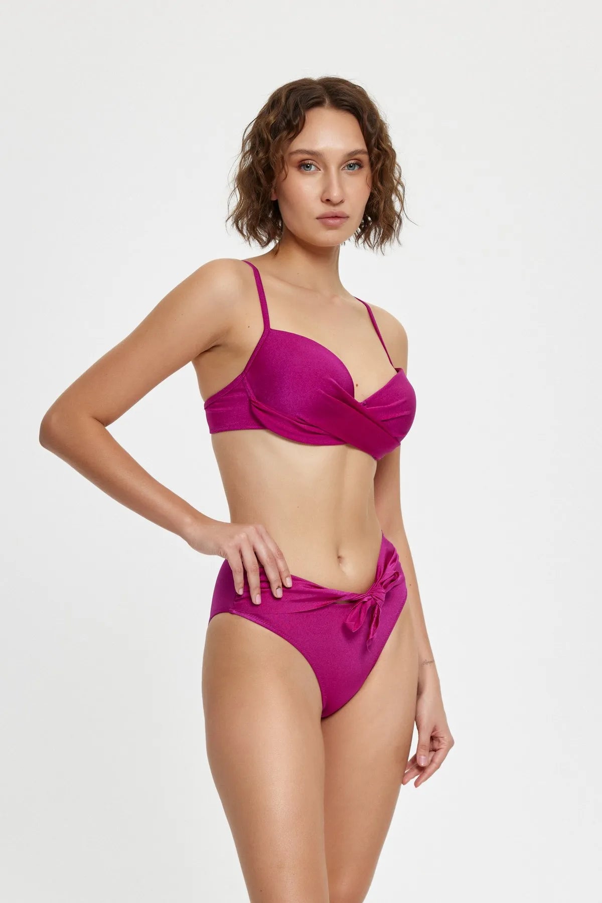 B11059 Boş Kaplı Bikini Takımı - Fuşya