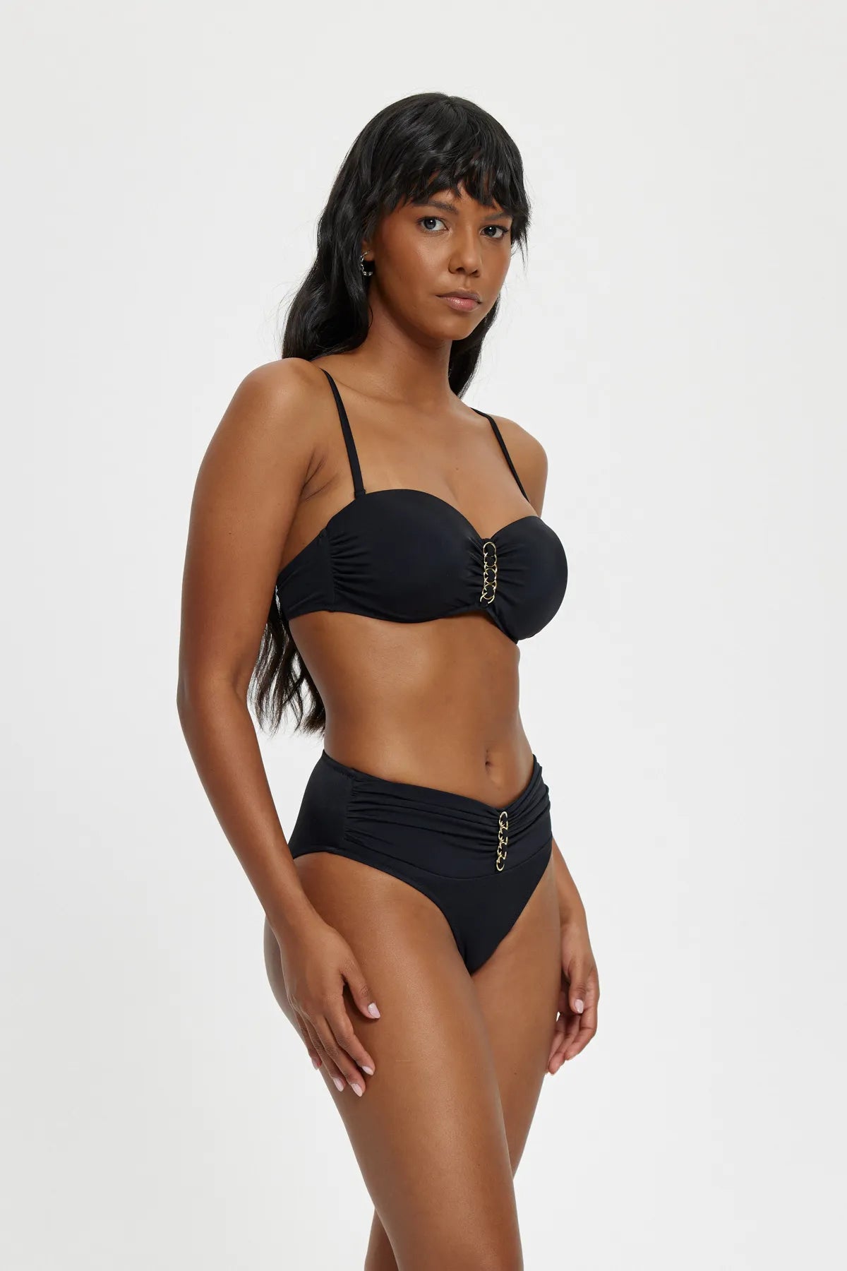 B11080 Boş Kaplı Bikini Takım - Siyah