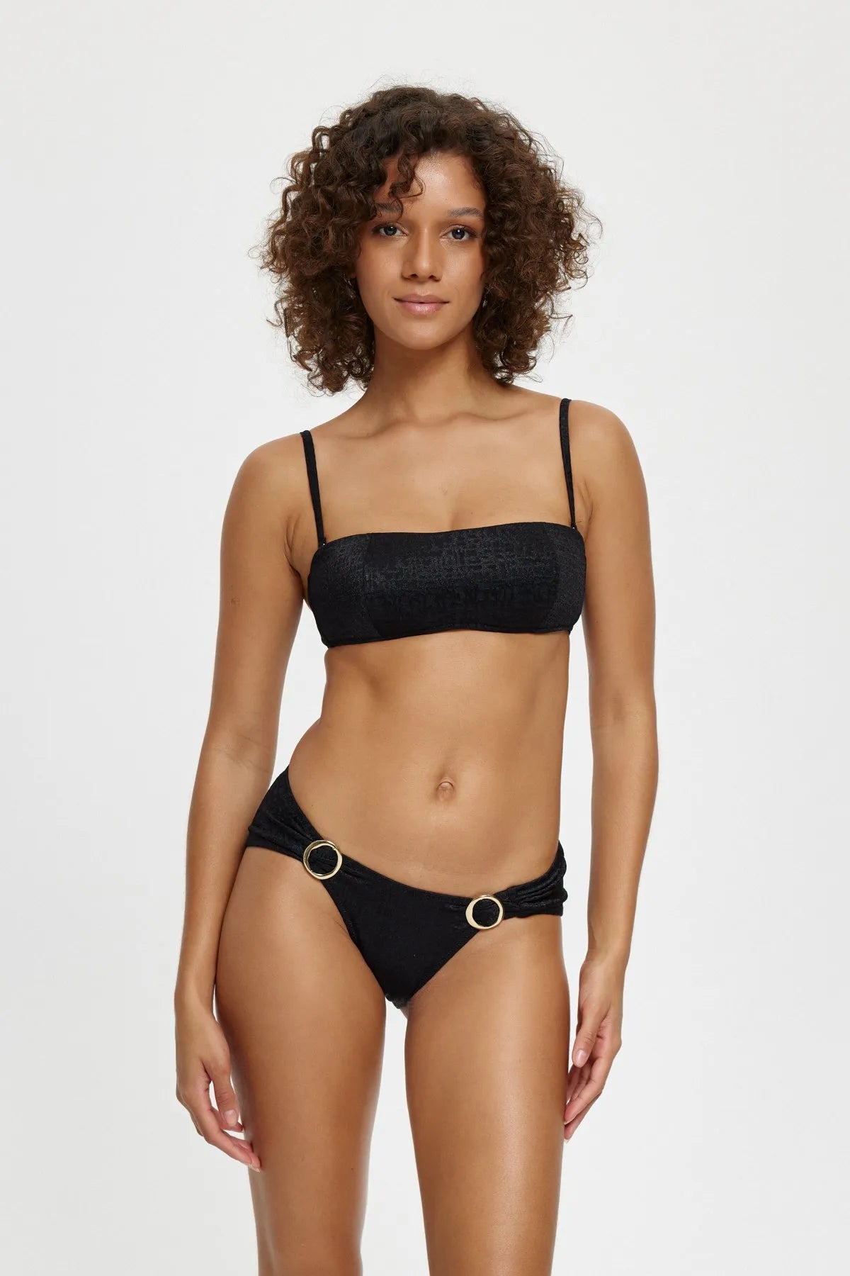 B11085 Straplez Kaplı Bikini Takım - Siyah