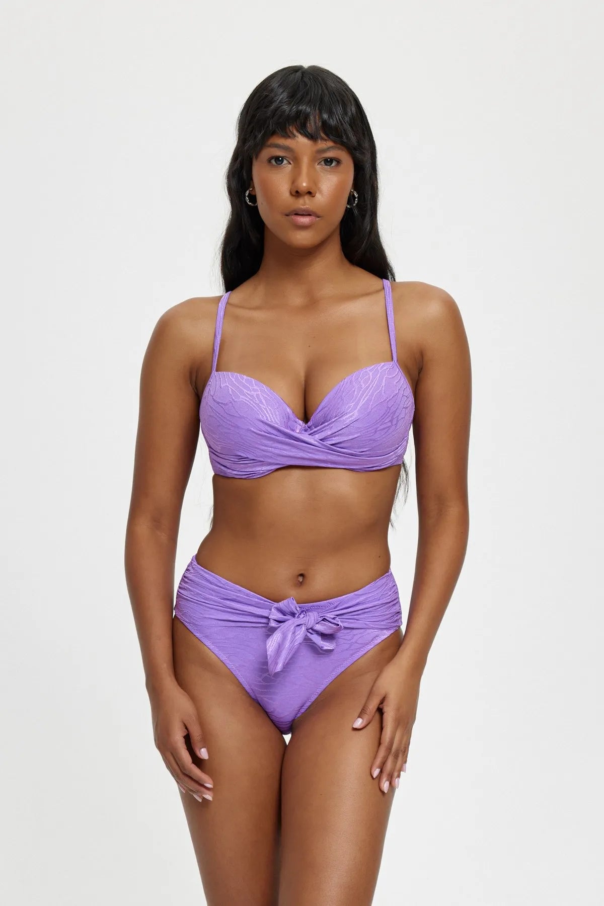 B11092 Boş Kaplı Bikini Takımı - Mor