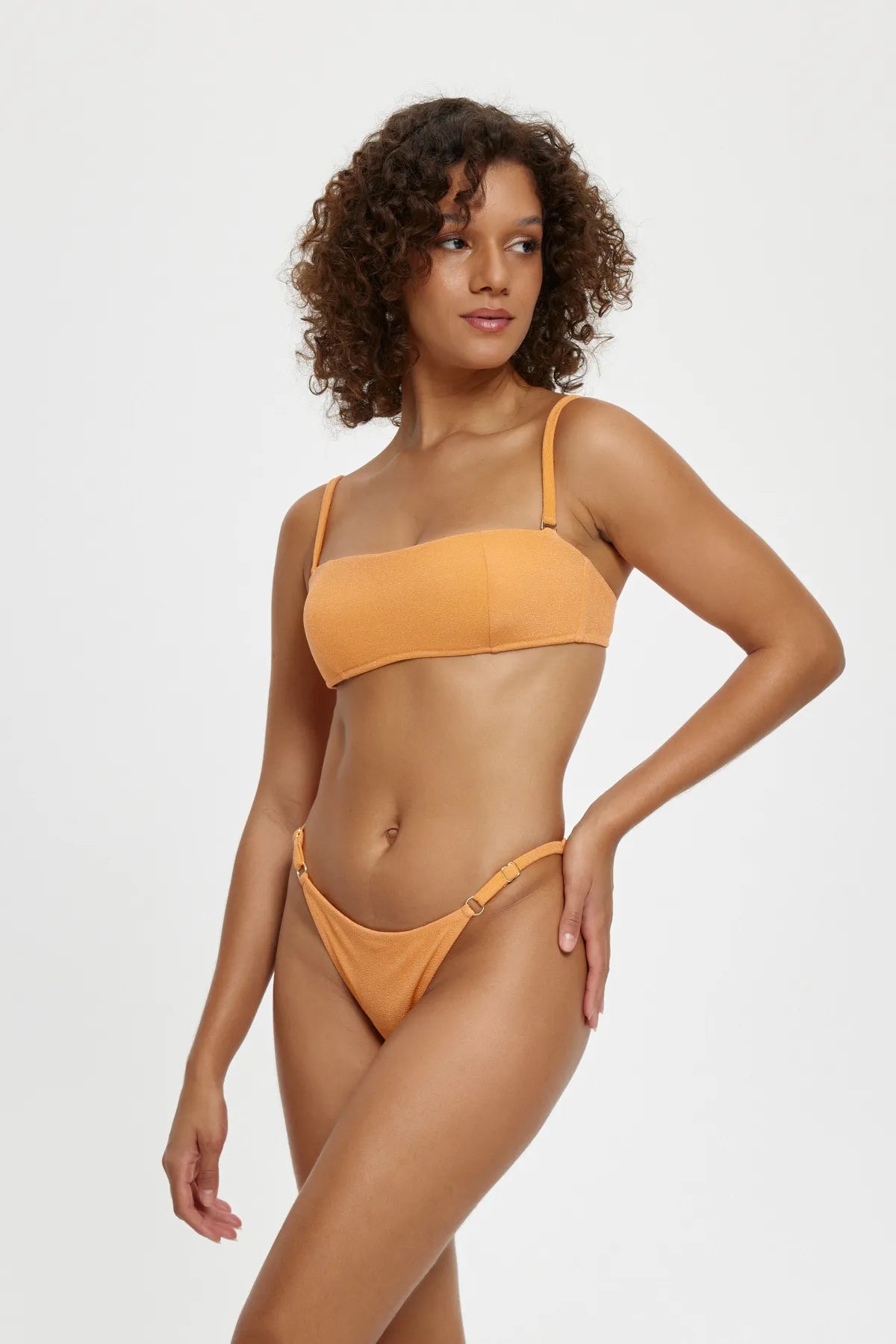 B11096 Kaplı Straplez Bikini Takımı - Turuncu