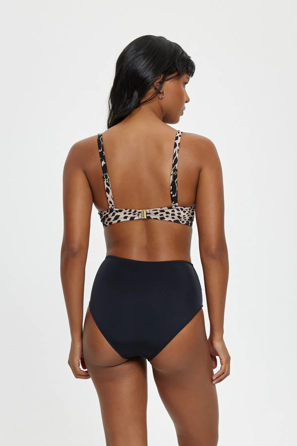 B11102 Telli Toparlayıcı Bikini Takım - Siyah