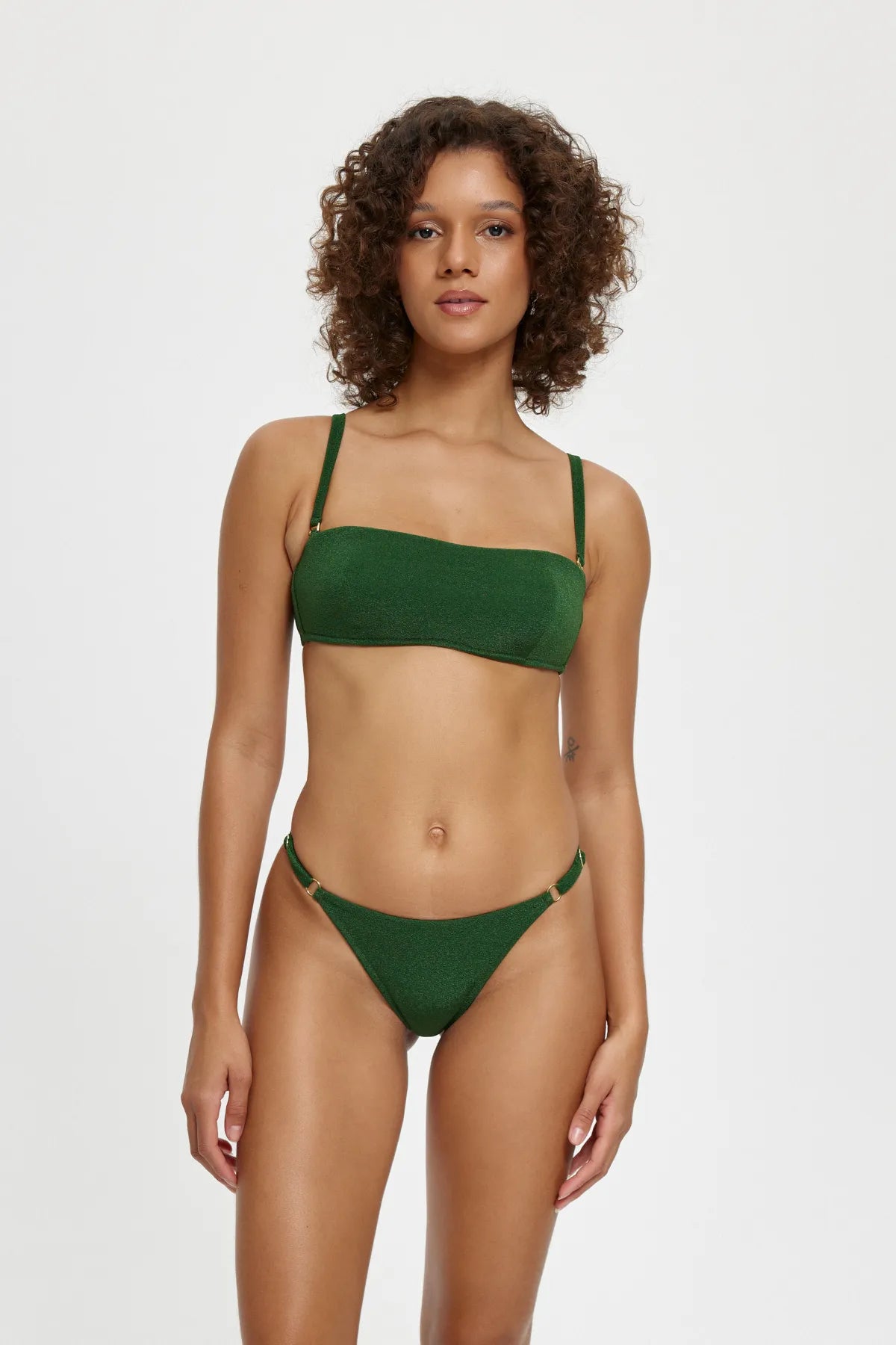B11096 Kaplı Straplez Bikini Takımı - Haki