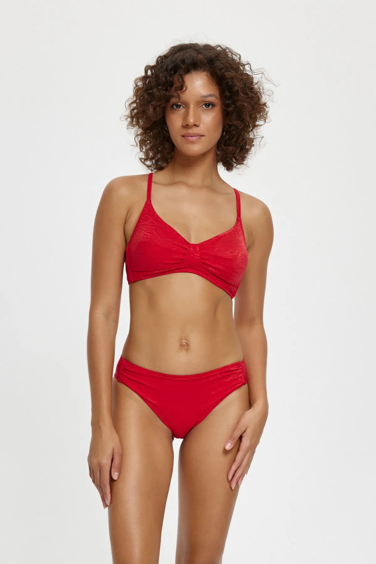 B11106 Luplu Toparlayıcı Bikini Takımı - Kırmızı