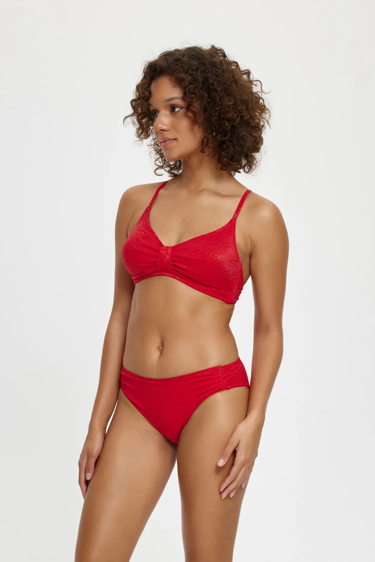B11106 Luplu Toparlayıcı Bikini Takımı - Kırmızı