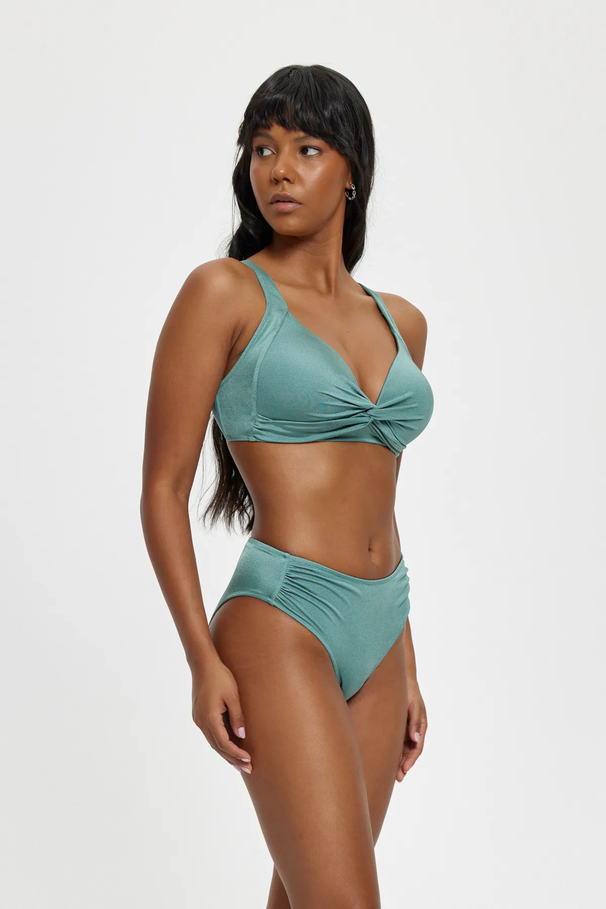 B11107 Boş Kaplı Toparlayıcı Bikini Takımı - Yeşil