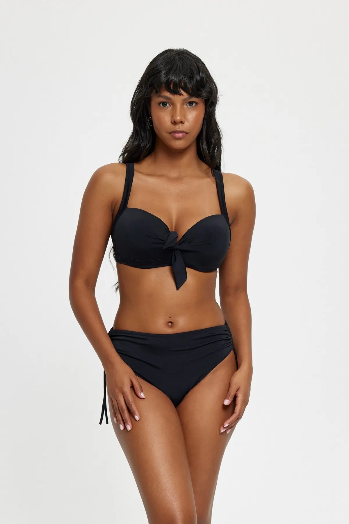 B11034 Boş Kaplı Toparlayıcı Bikini Takımı - Siyah