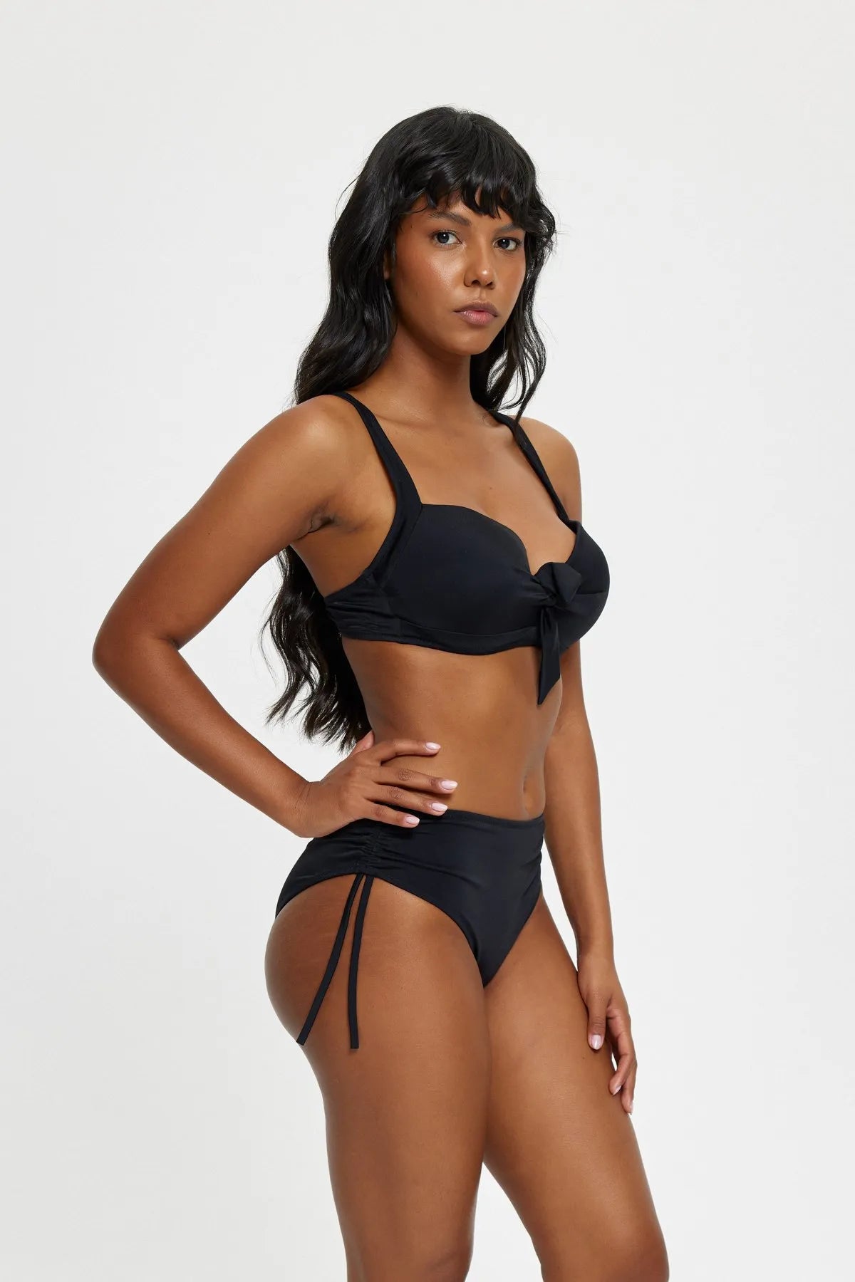 B11034 Boş Kaplı Toparlayıcı Bikini Takımı - Siyah