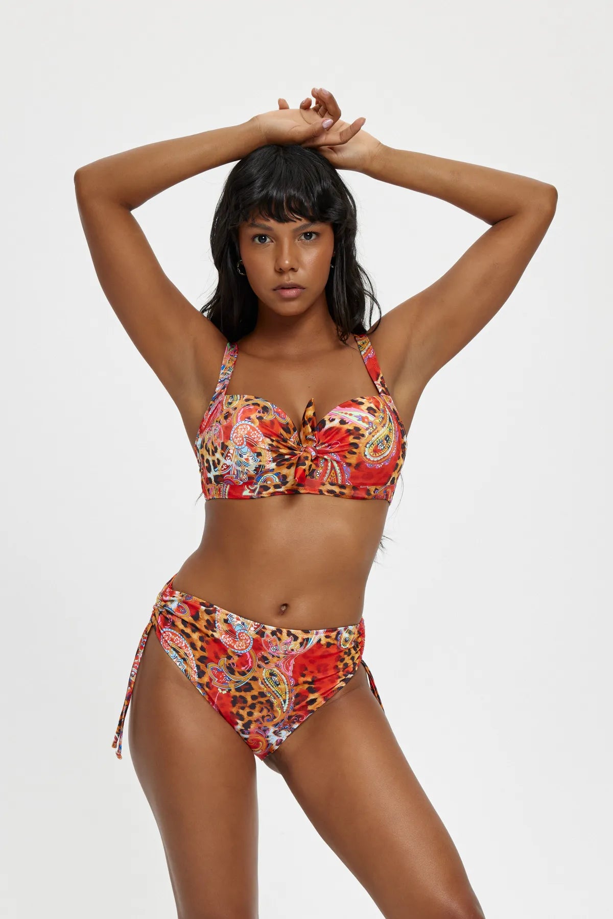 B11034 Boş Kaplı Toparlayıcı Bikini Takımı - Kırmızı