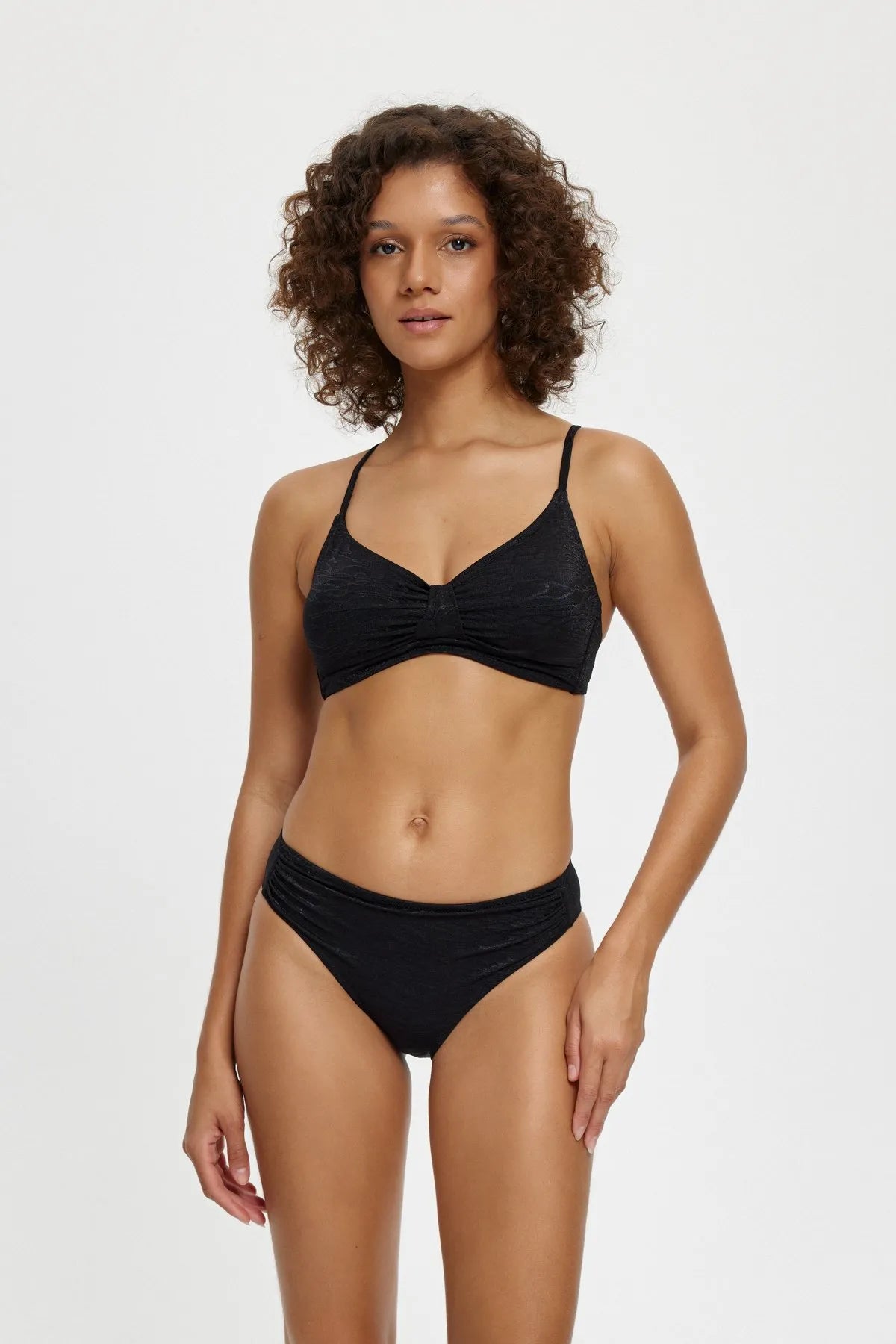 B11106 Luplu Toparlayıcı Bikini Takımı - Siyah