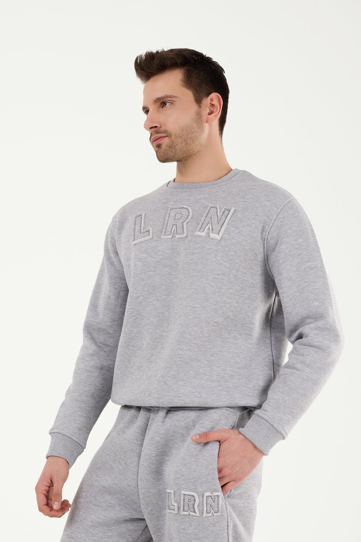 W863 Şardonlu Oversize Eşofman Üstü