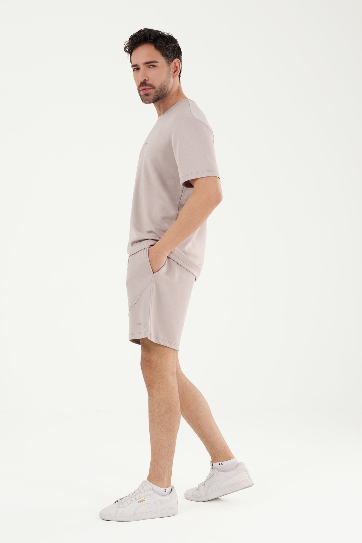 W857 Modal Kumaş Bisiklet Yaka T-shirt