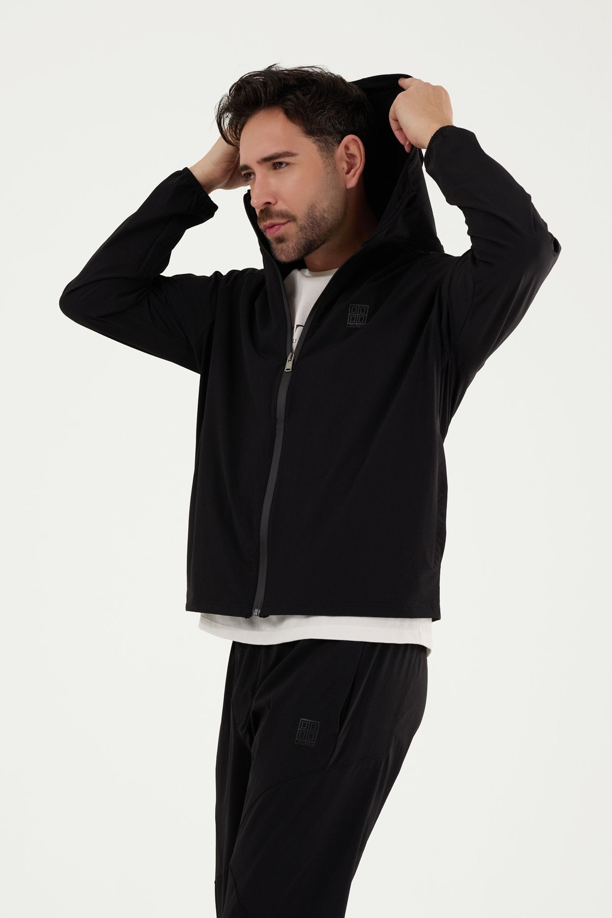 W864 Kapüşonlu Koşucu Üst