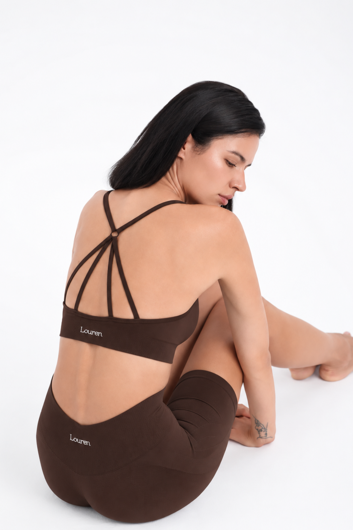 Seamless Çapraz Askılı Spor Bra W263 - Kahverengi