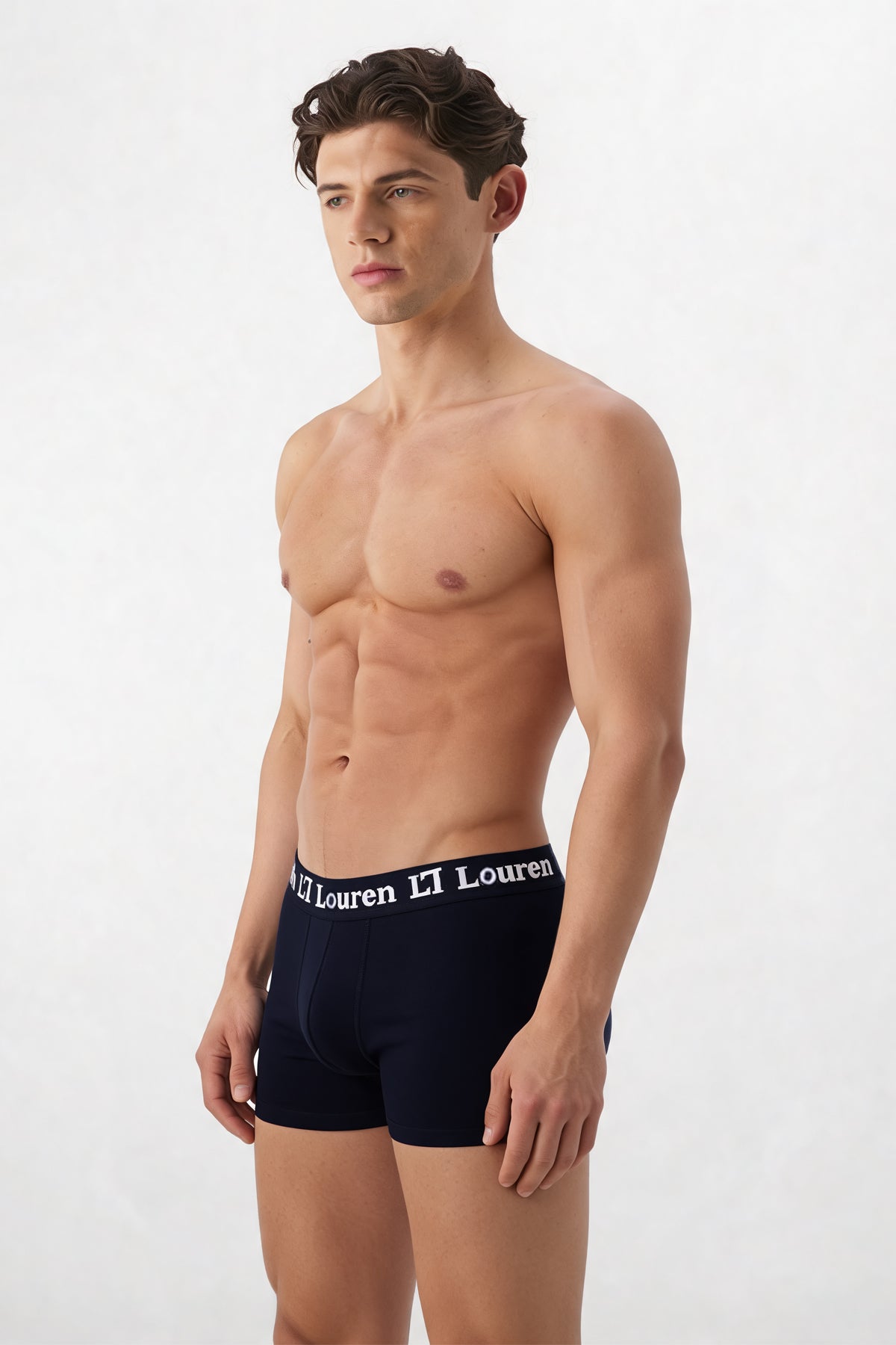 Siyah Düz Erkek 3'lü Boxer Seti - Siyah