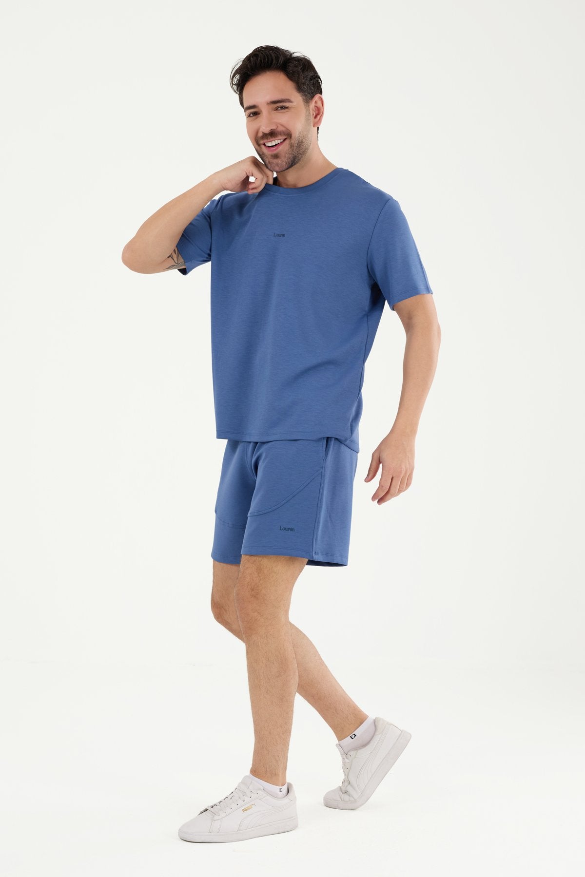 W857 Modal Kumaş Bisiklet Yaka T-shirt