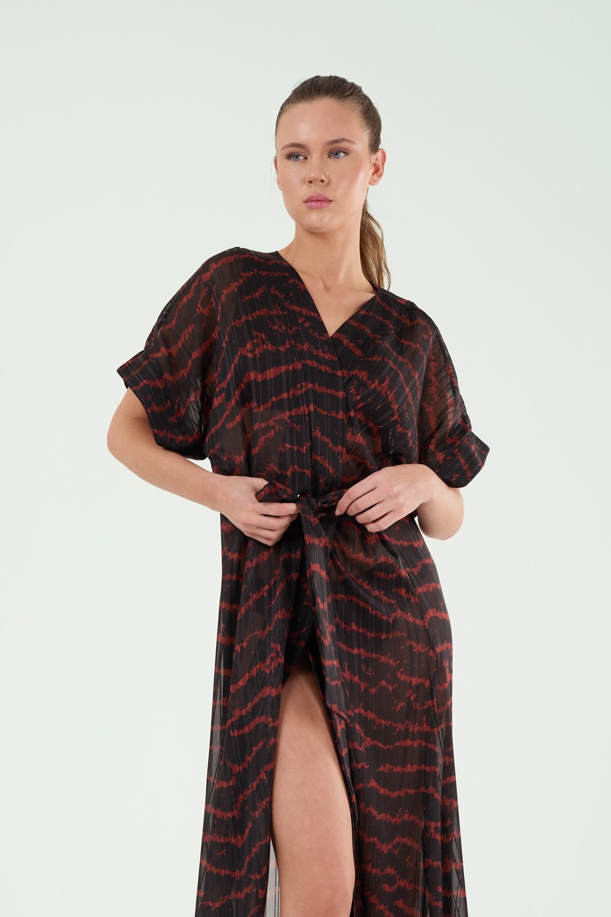 P25040 UZUN BAĞLAMALI KAFTAN