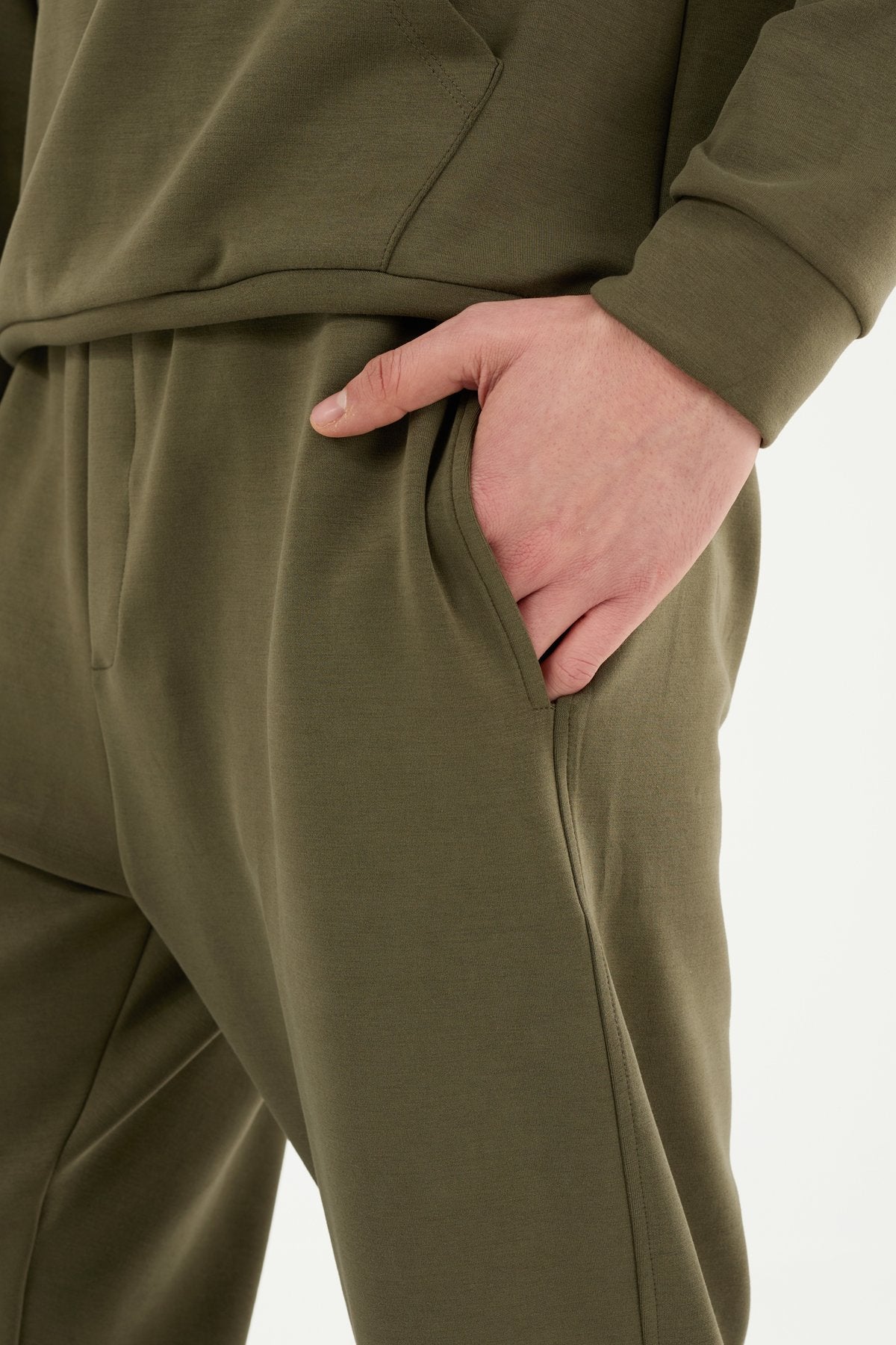 W861 Modal Kumaş Kapüşonlu Spor Üst