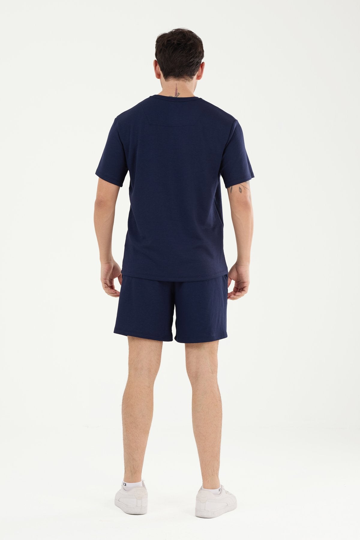 W857 Modal Kumaş Bisiklet Yaka T-shirt