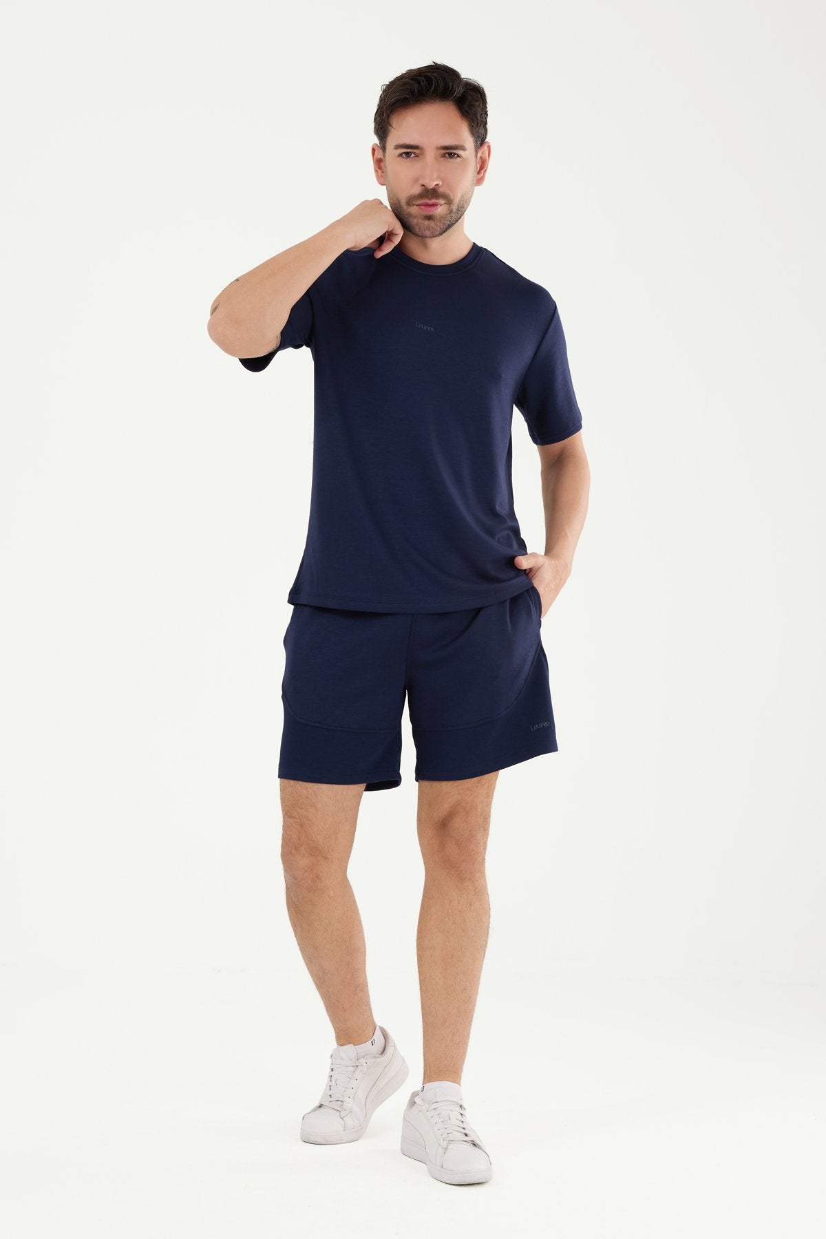 W860 Modal Kumaş Lastik Detyalı Penye Şort