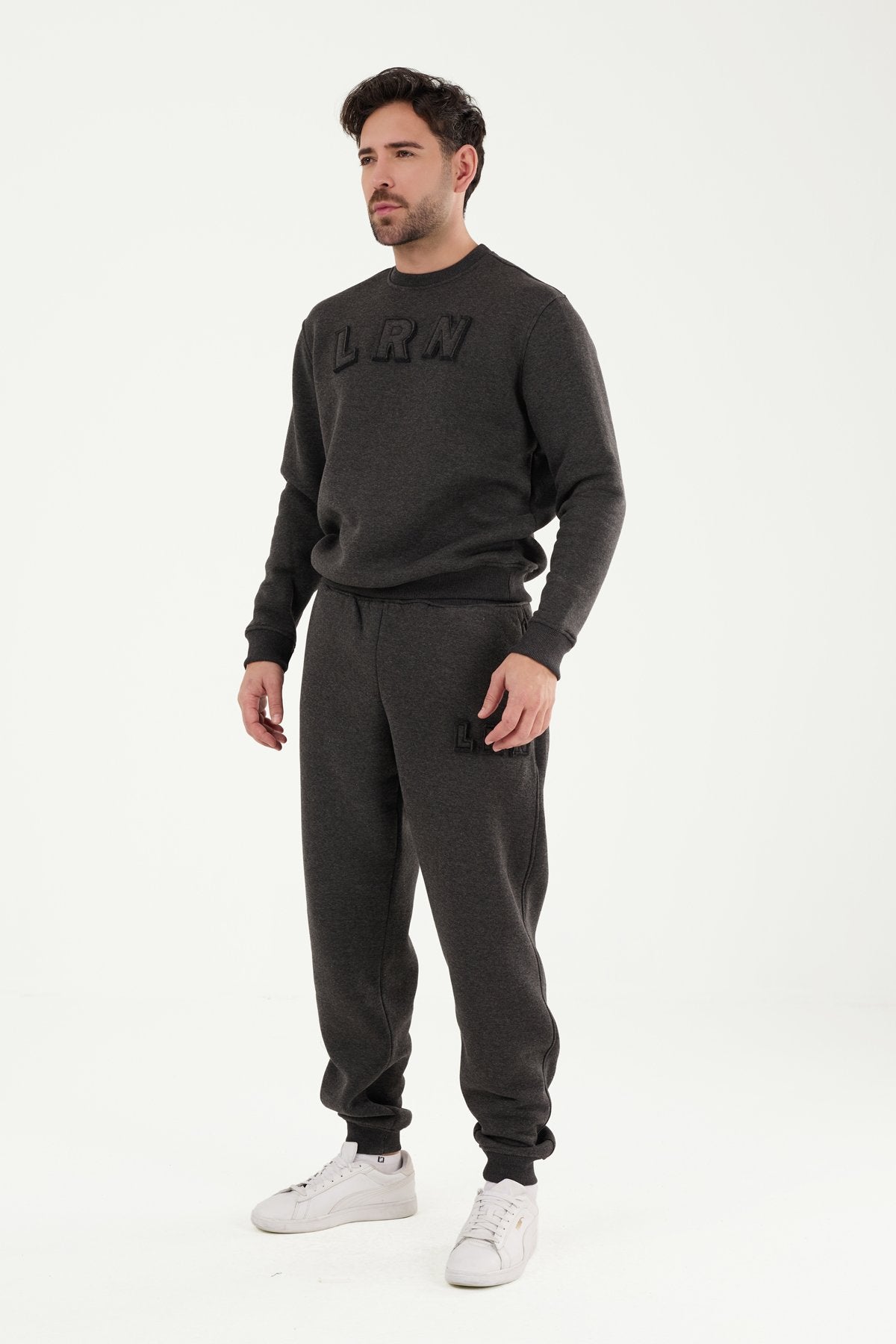 W863 Şardonlu Oversize Eşofman Üstü