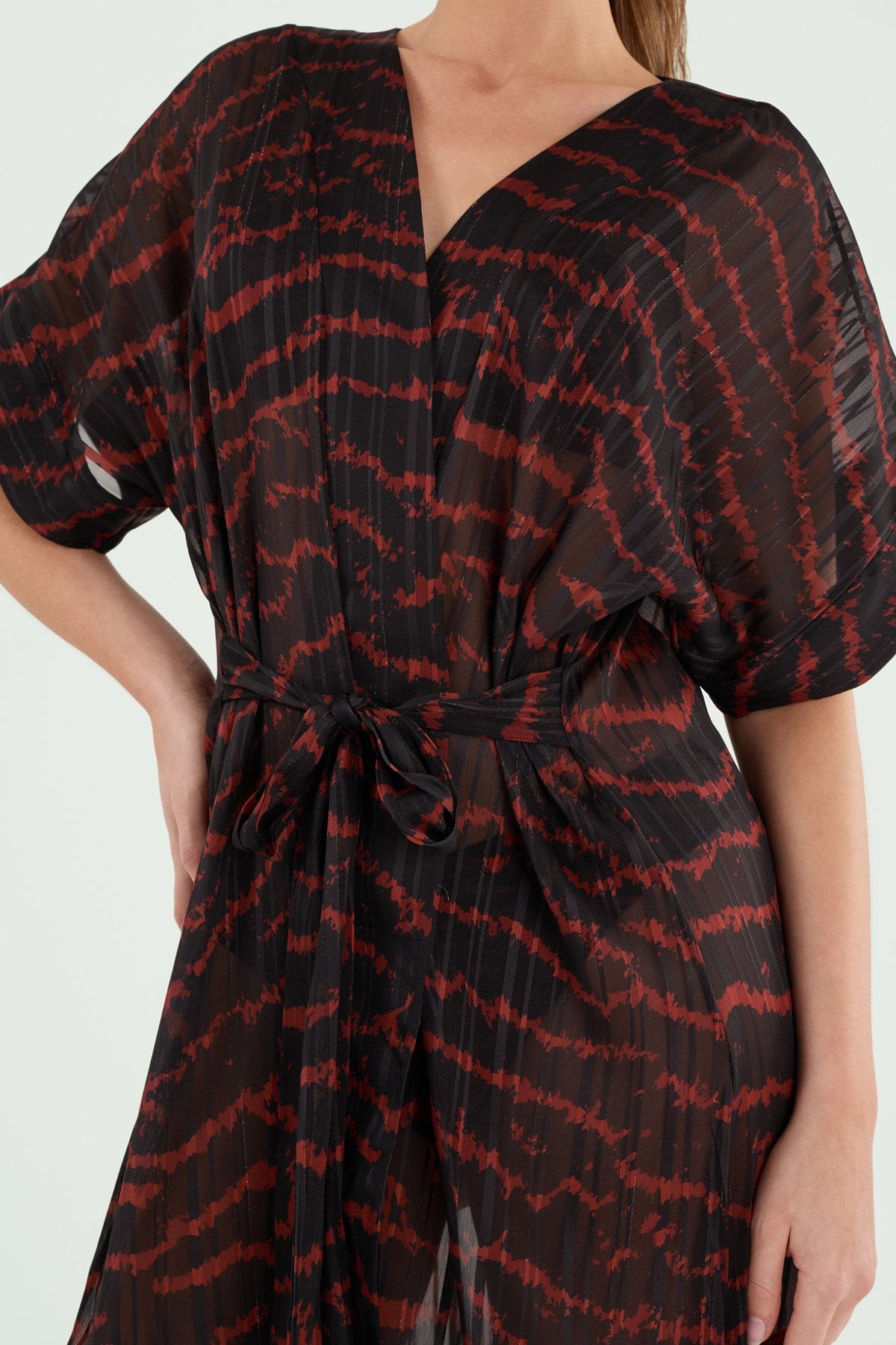 P25040 UZUN BAĞLAMALI KAFTAN