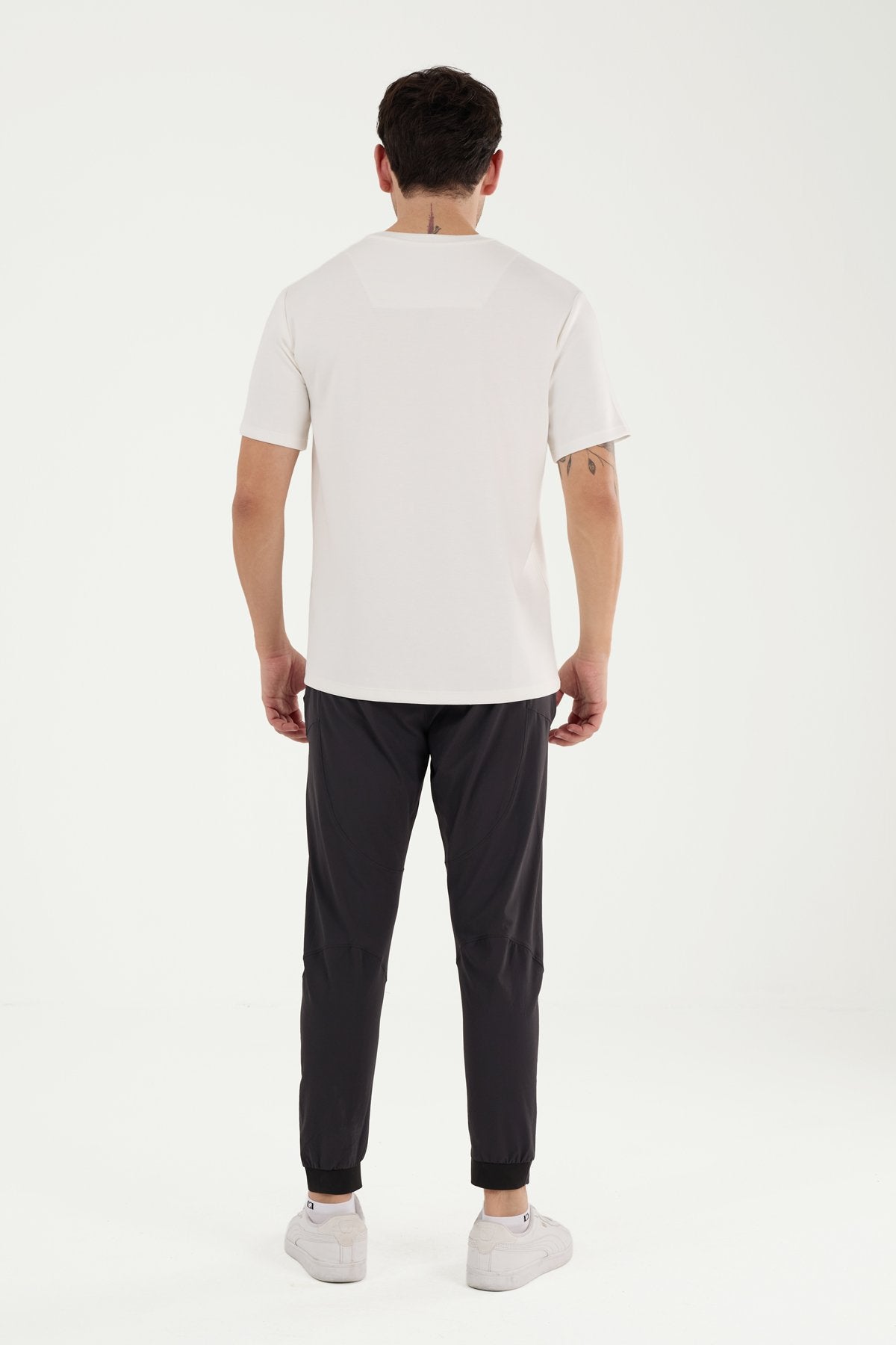 W857 Modal Kumaş Bisiklet Yaka T-shirt