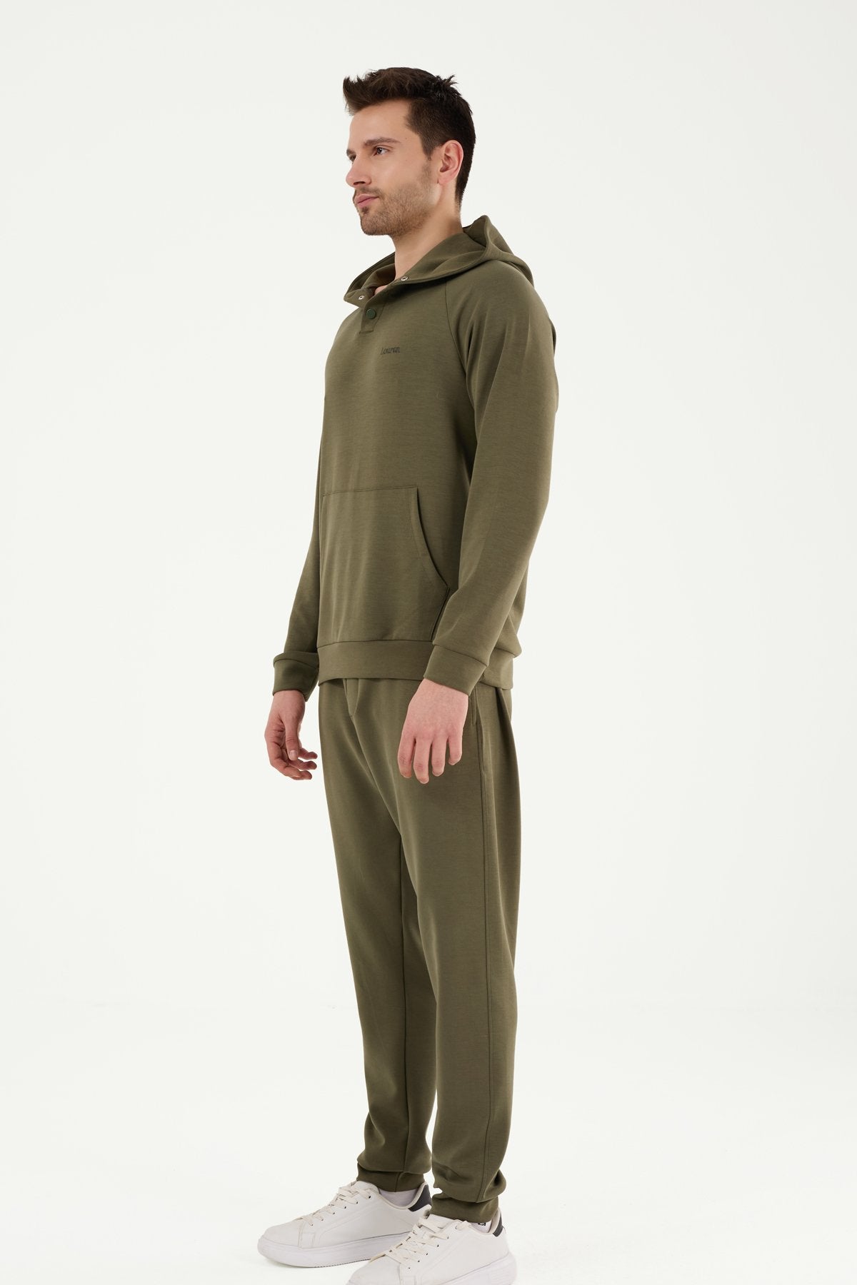 W861 Modal Kumaş Kapüşonlu Spor Üst