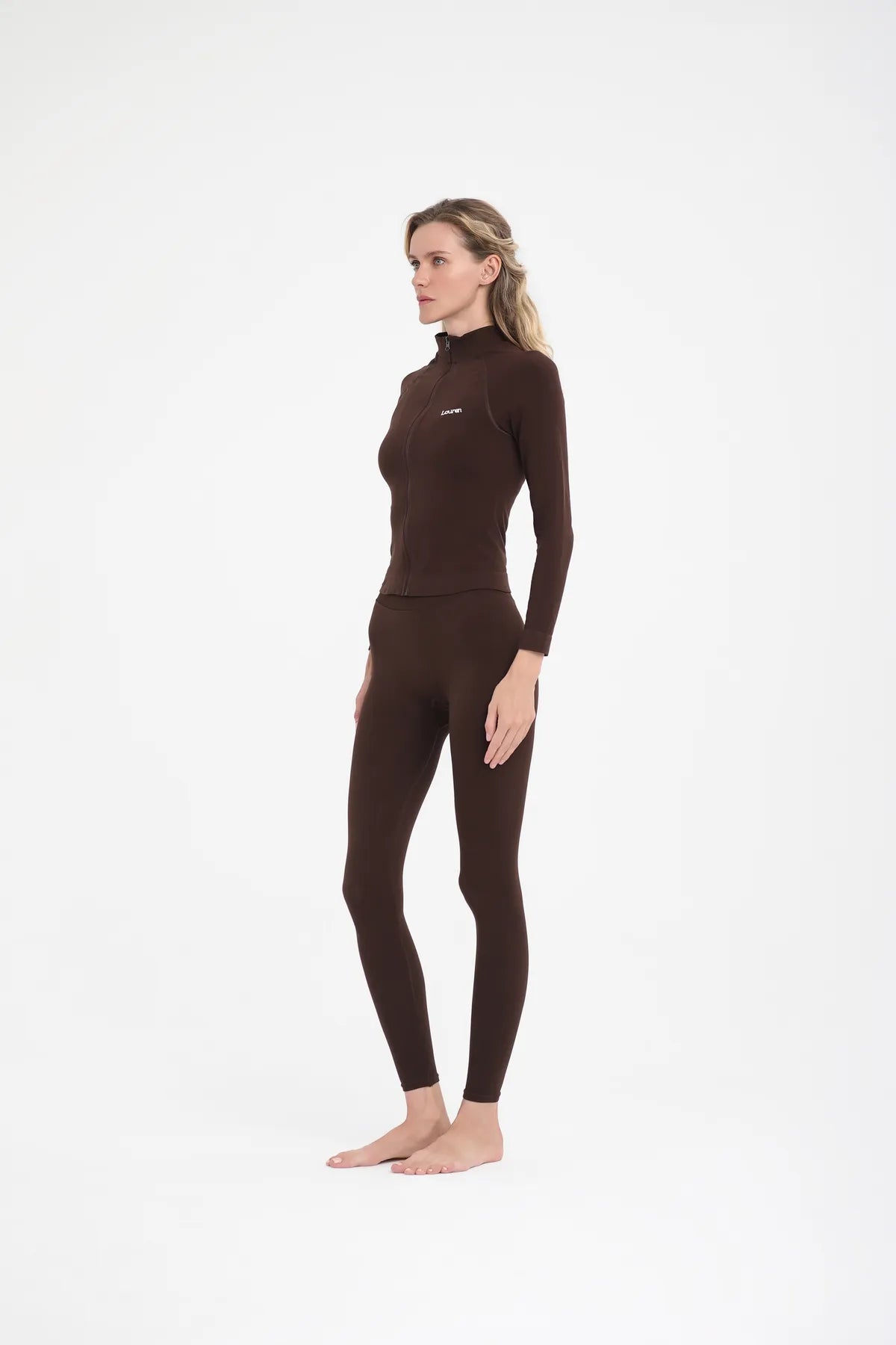 W253 Push Up Toparlayıcı Dikişsiz Spor Tayt - Kahverengi