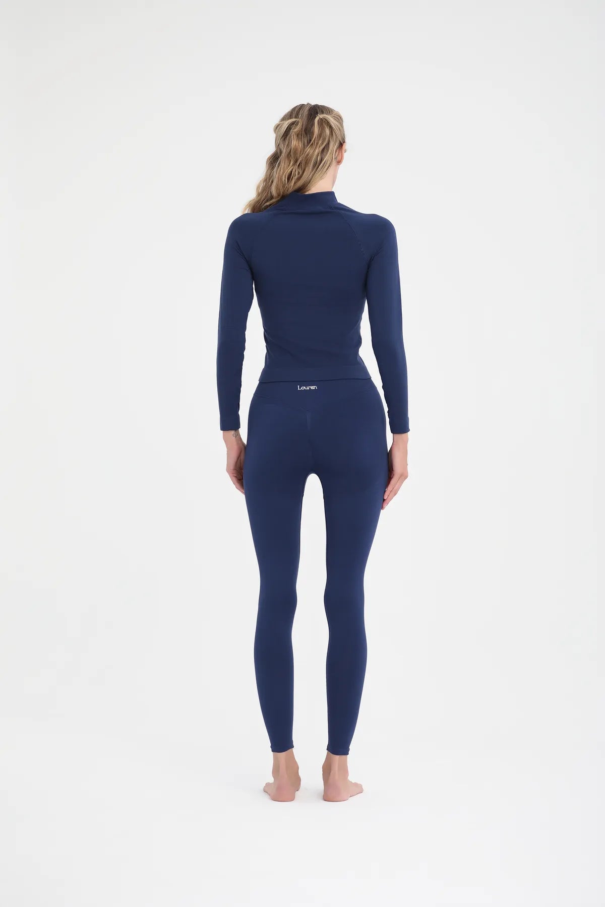 W253 Push Up Toparlayıcı Dikişsiz Spor Tayt - Lacivert