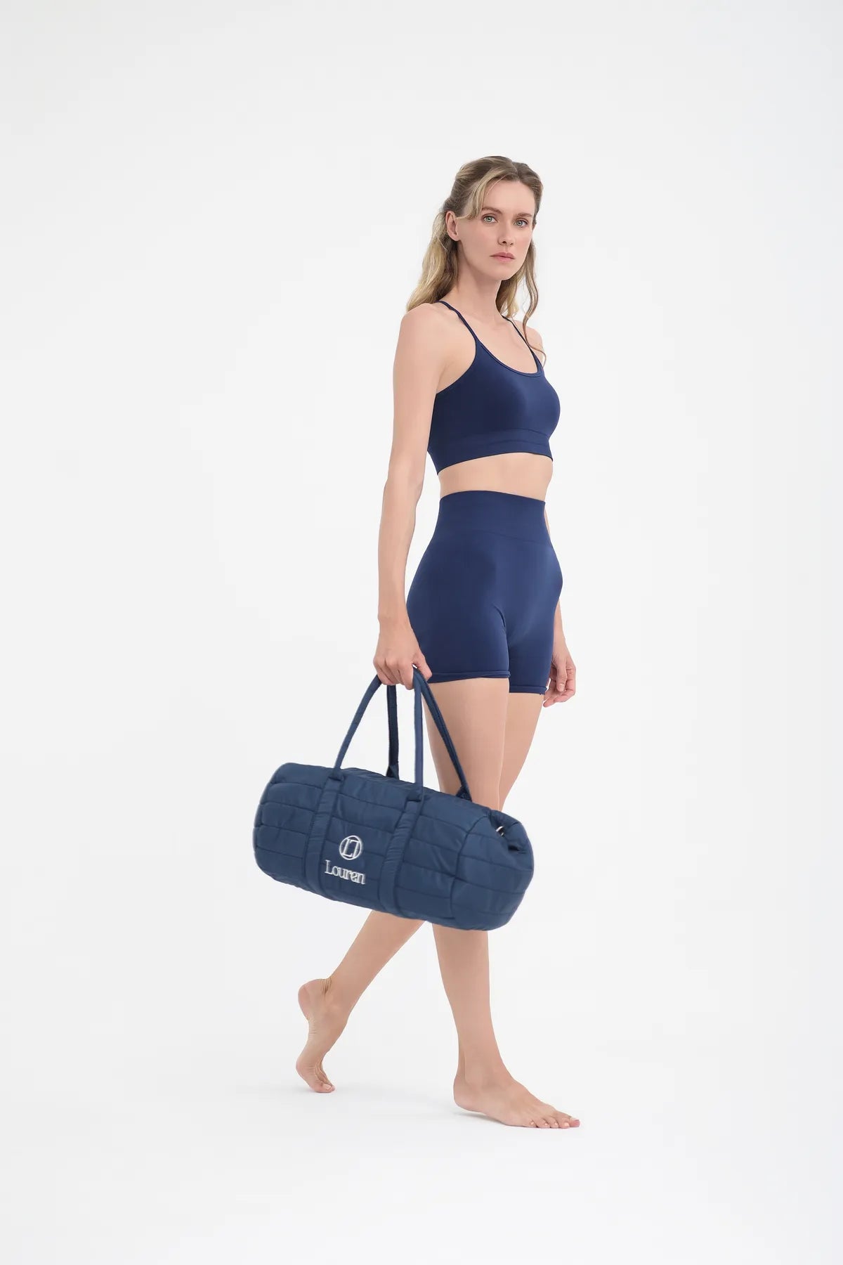 W271 Push Up Toparlayıcı Dikişsiz Sport Şort - Lacivert