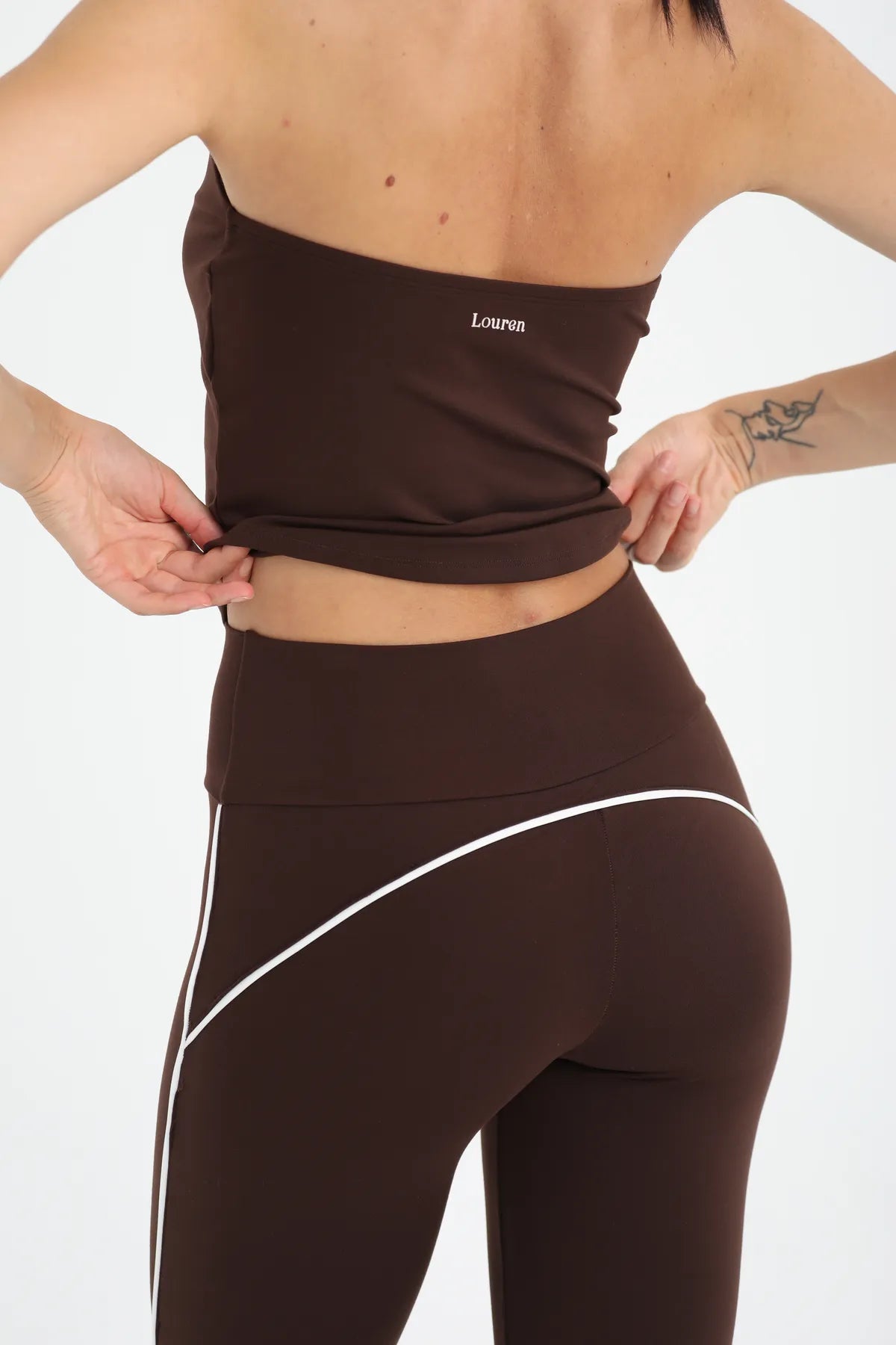 W568 V Yaka Body - Kahverengi