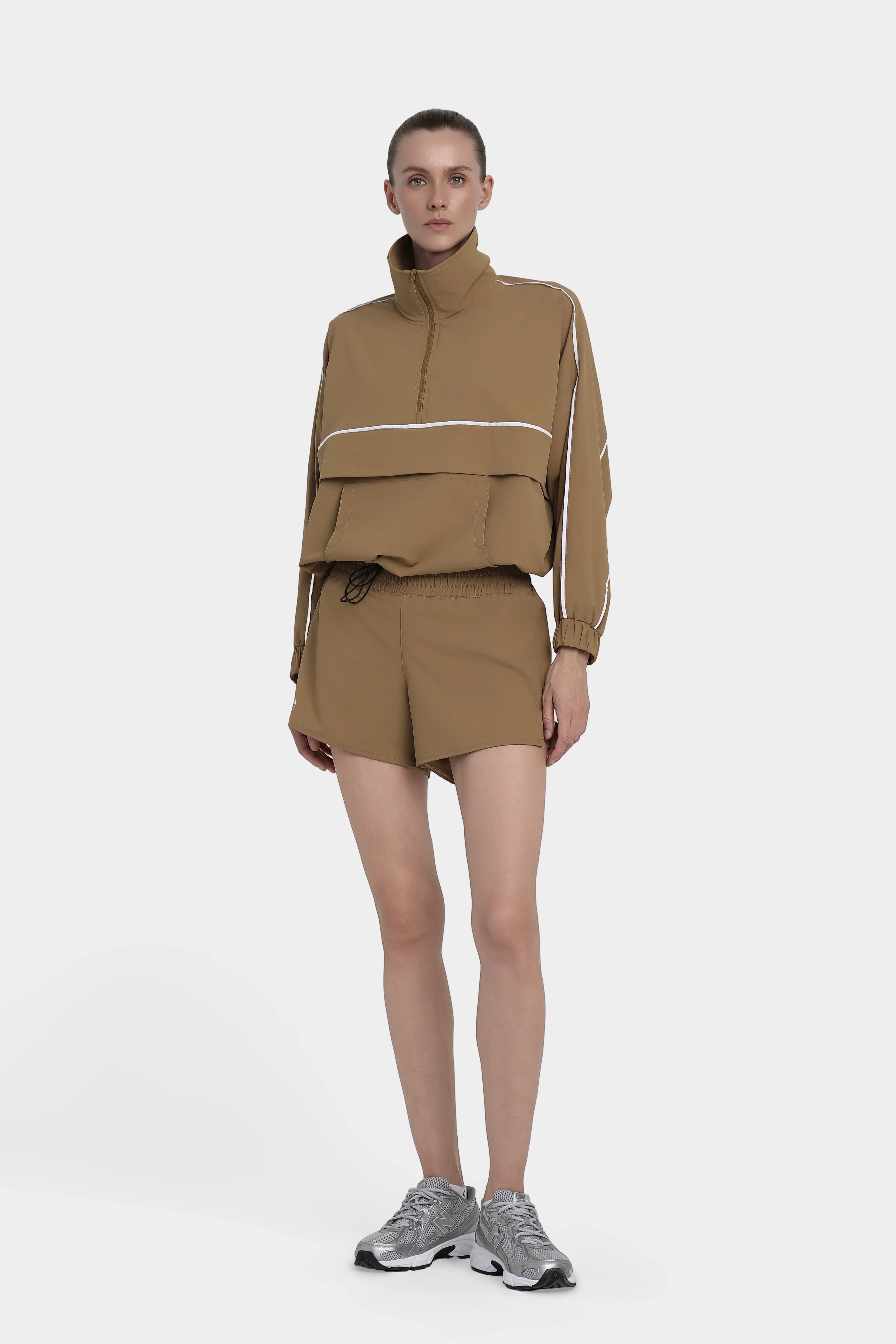 Oversize Koşucu Üst - Camel