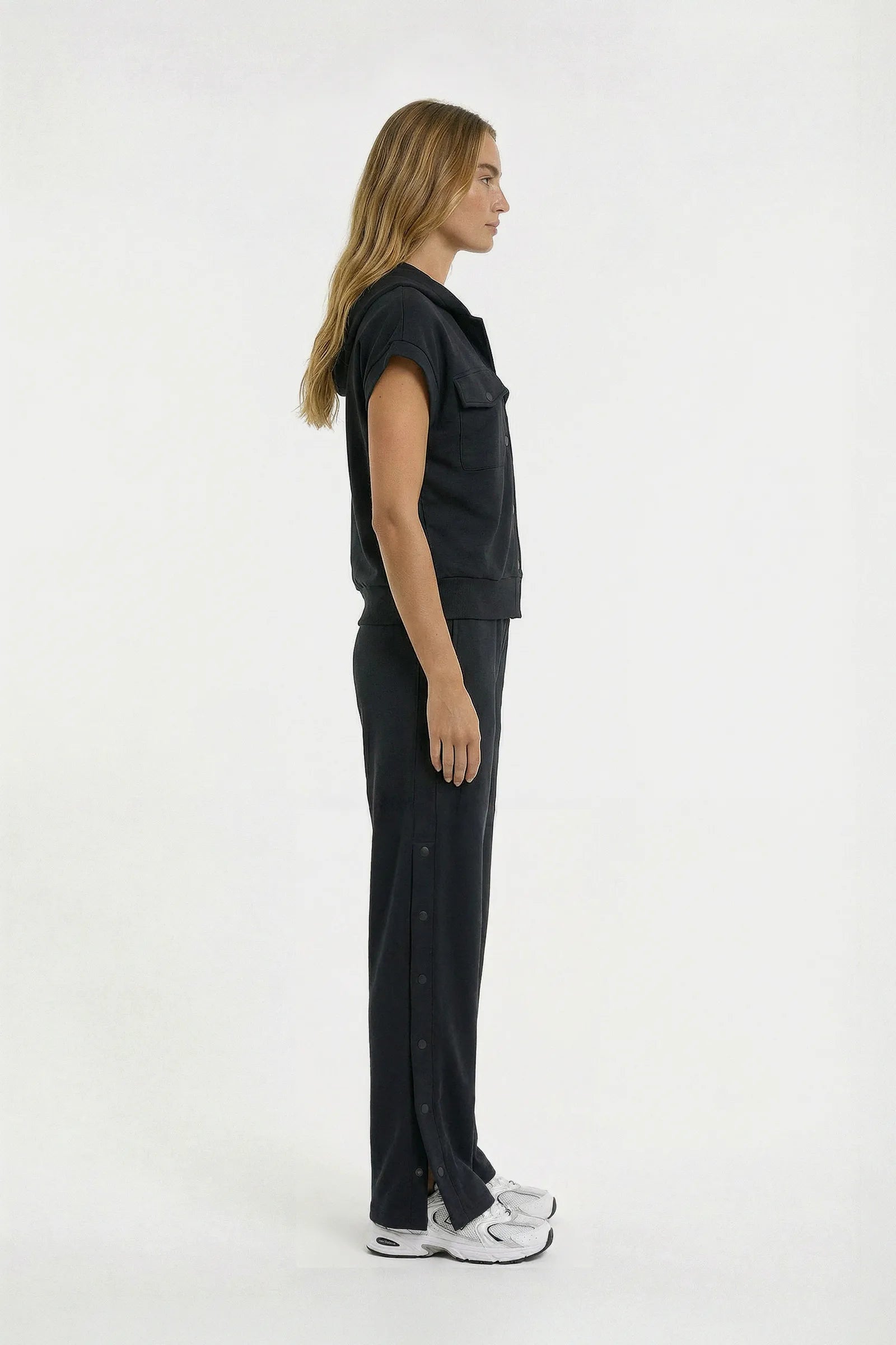 Yanları Çıtçıtlı Modal Alt - Antrasit