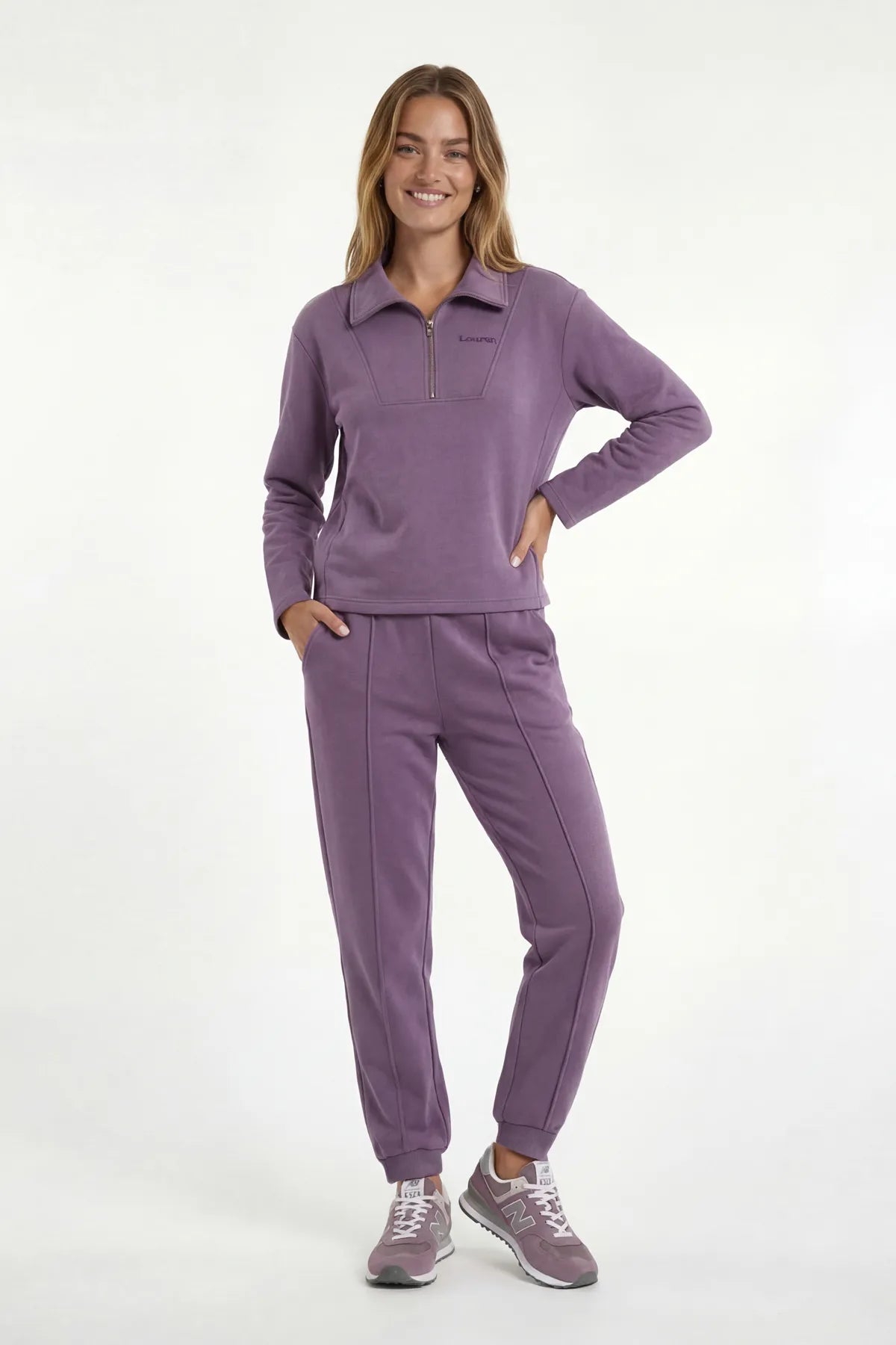 Lastikli Paça Modal Eşofman Altı - Lila