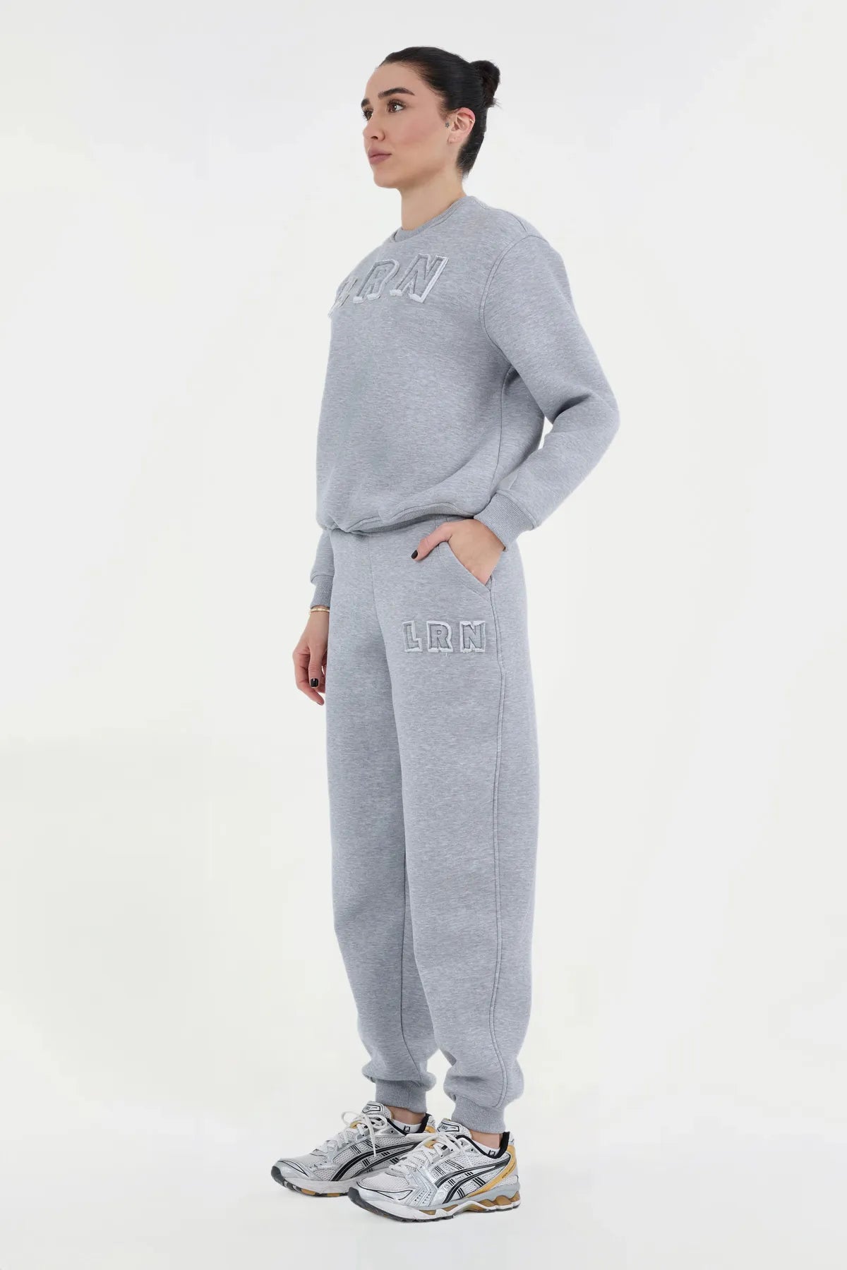 LRN Oversize Eşofman Üstü - Gri