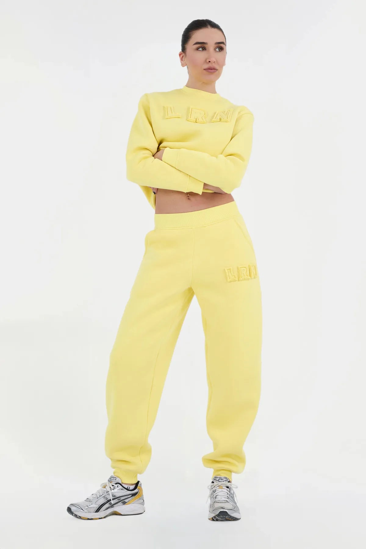 LRN Oversize Eşofman Üstü - Sarı