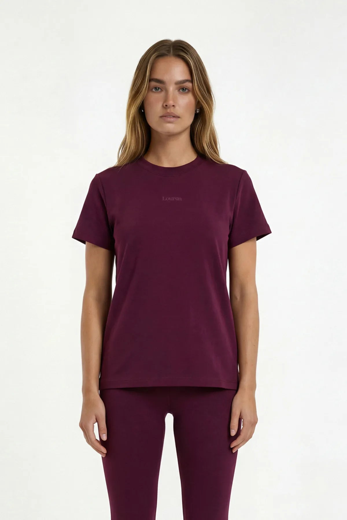 Modal Kumaş Rahat Kesim Tshirt - Bordo