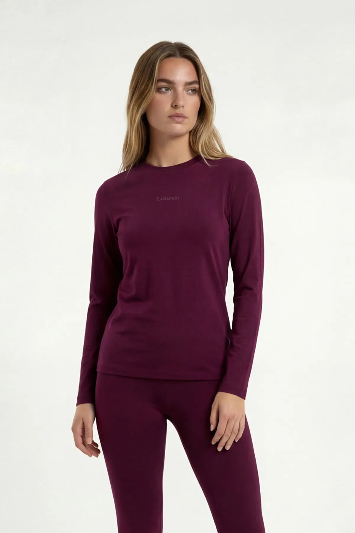 Model Kumaş Rahat Kesim Uzun Kollu Body - Bordo