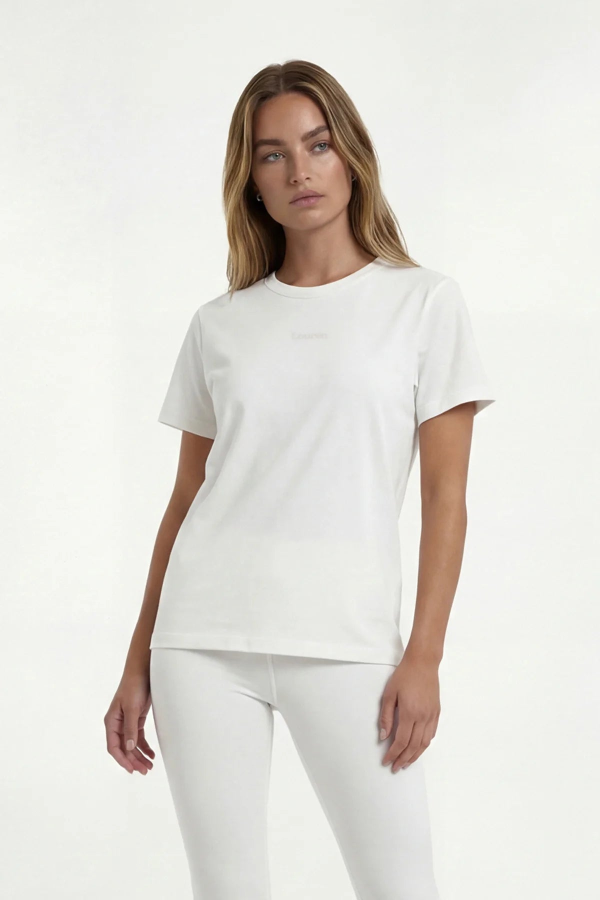 Modal Kumaş Rahat Kesim Tshirt - Beyaz