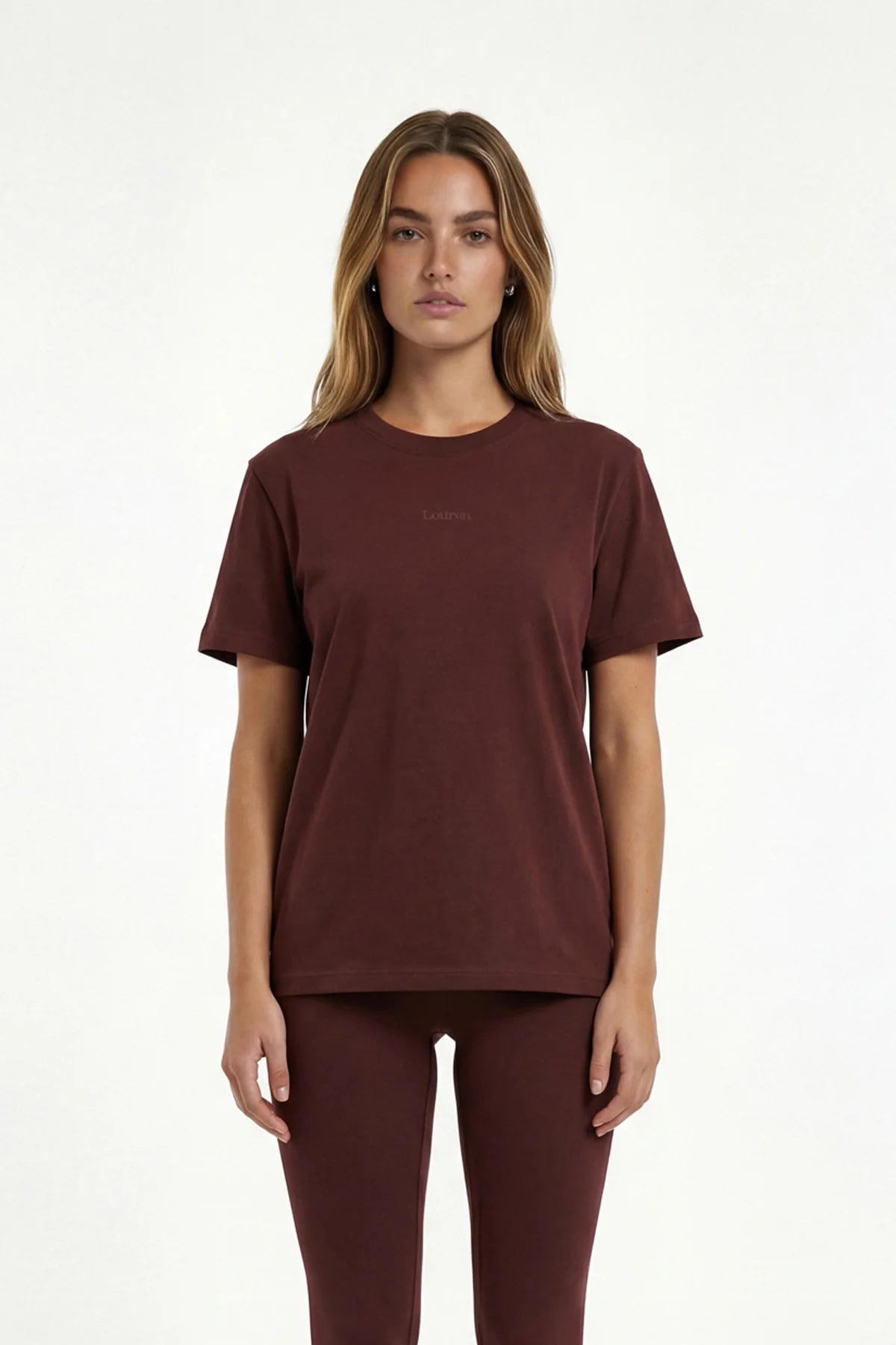 Modal Kumaş Rahat Kesim Tshirt - Kiremit